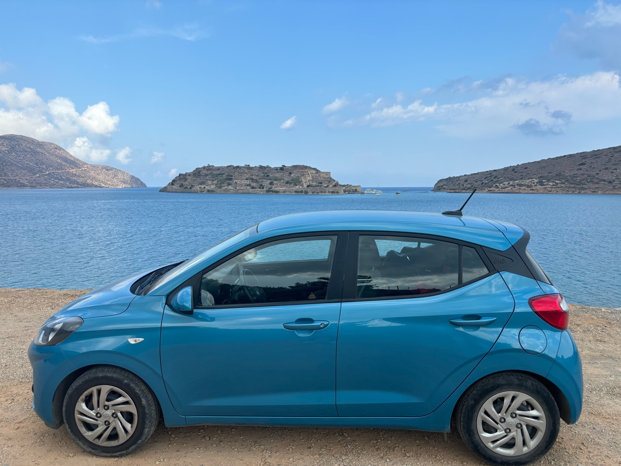 Rent a car in Crete, Hyundai i10, Spinalonga